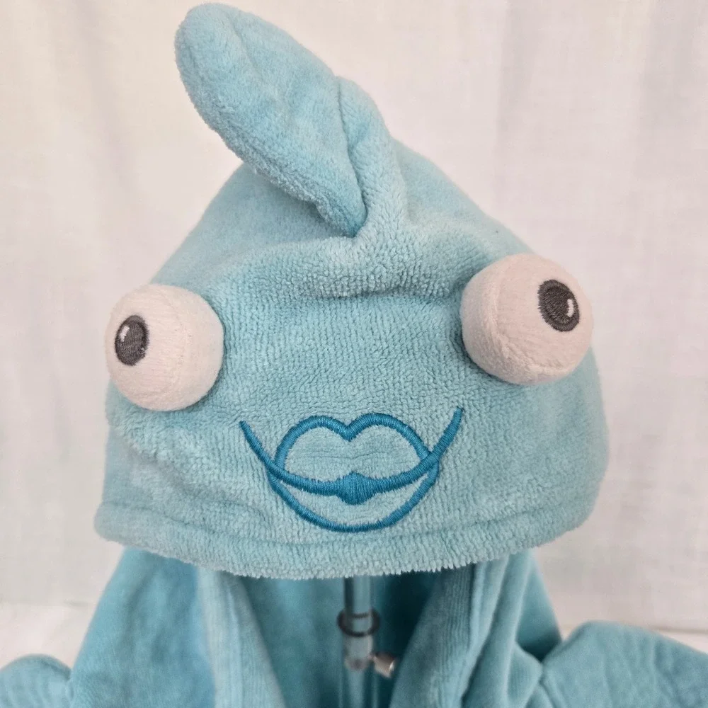 Pottery Barn‎ Kids Hooded Towel Blue Fish Character Beach Bath Pool Plush Animal